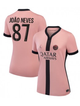 Paris Saint-Germain Joao Neves #87 Ausweichtrikot für Frauen 2024-25 Kurzarm